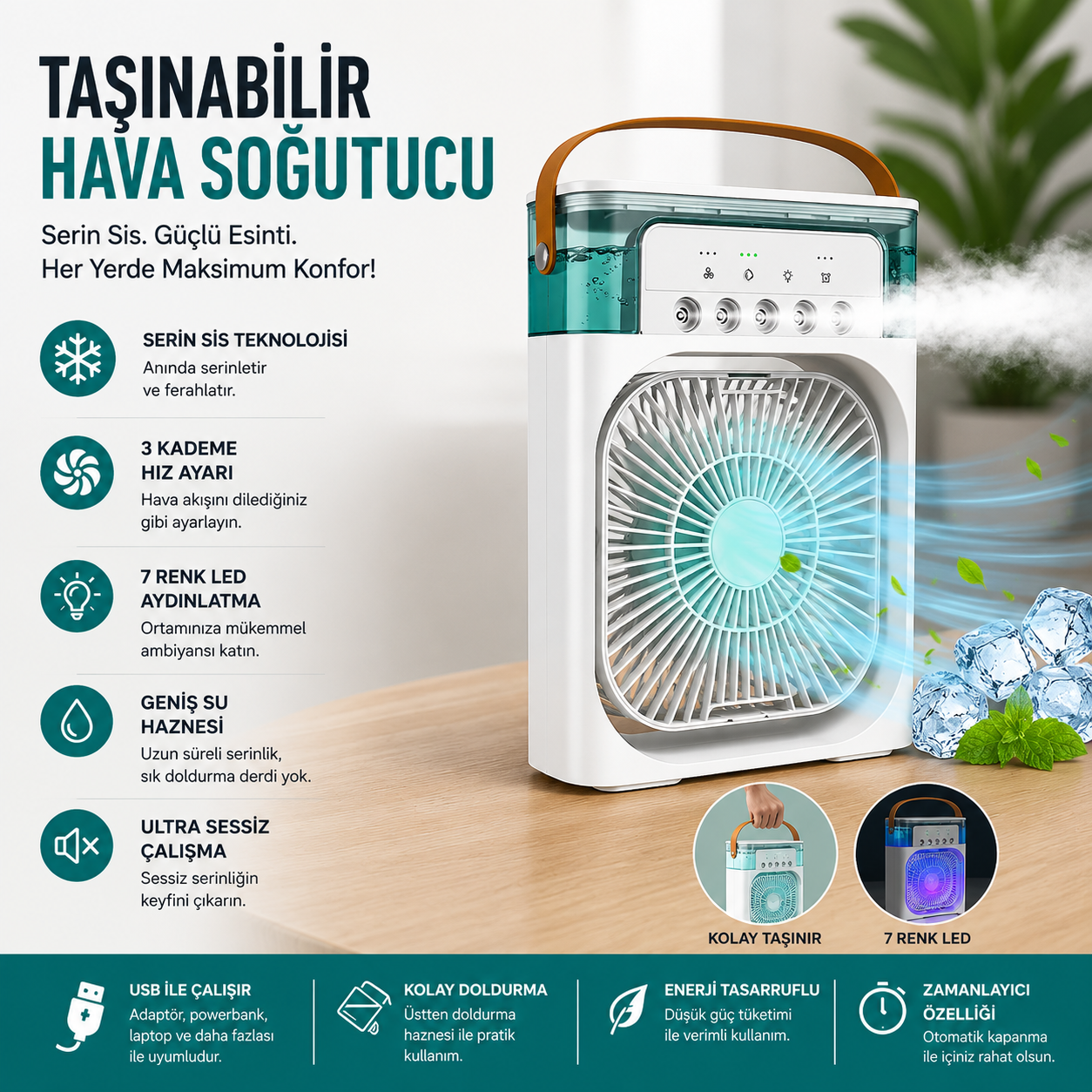 Lumaturk- Çok Fonksiyonlu Soğutucu Fan