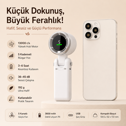 Lumaturk- Taşınabilir Turbo El ve Boyun Fanı