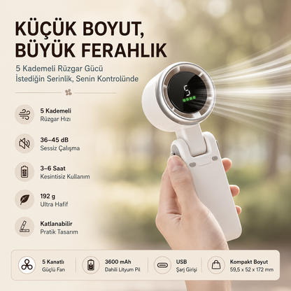 Lumaturk- Taşınabilir Turbo El ve Boyun Fanı
