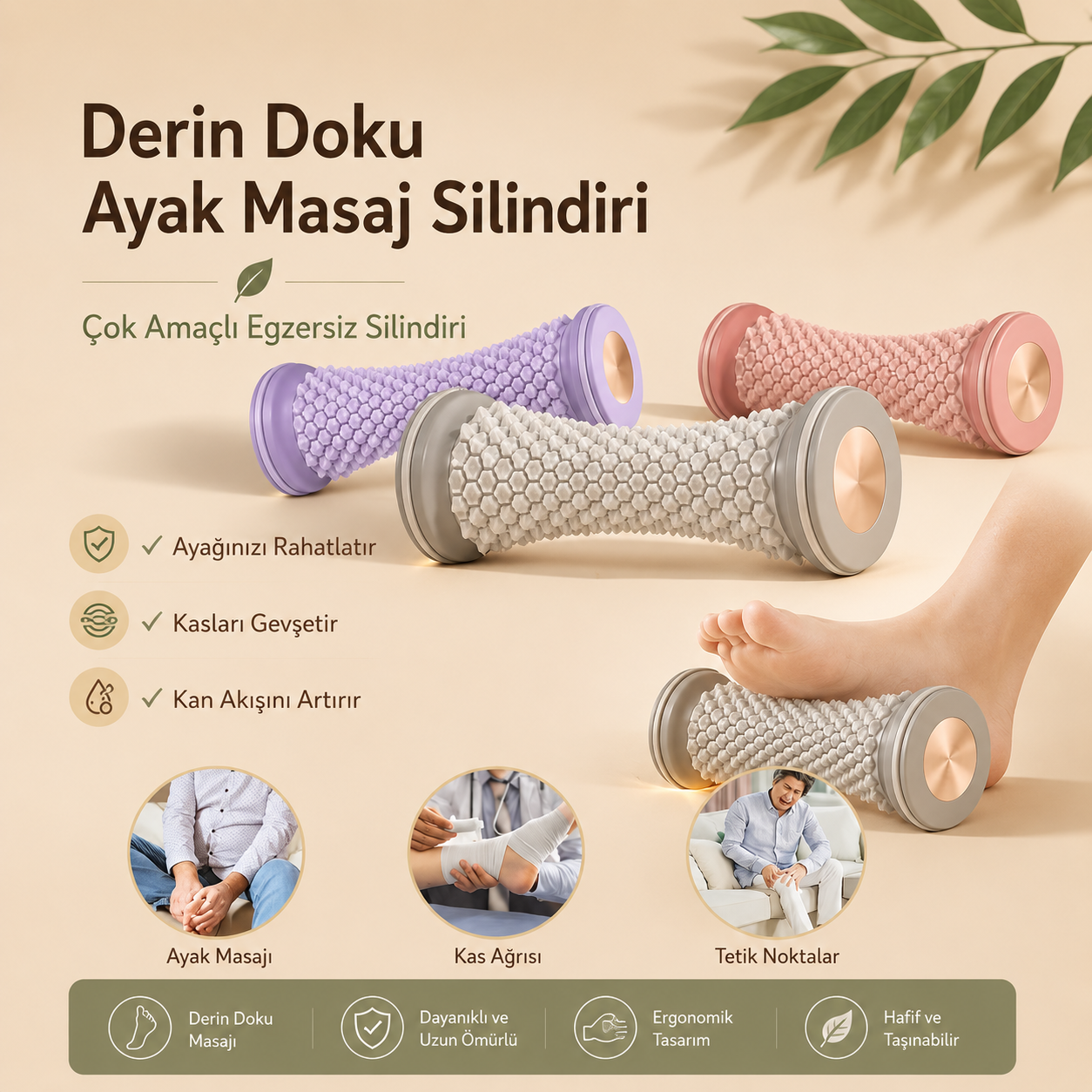 Diken Uçlu Ayak Masaj Roller